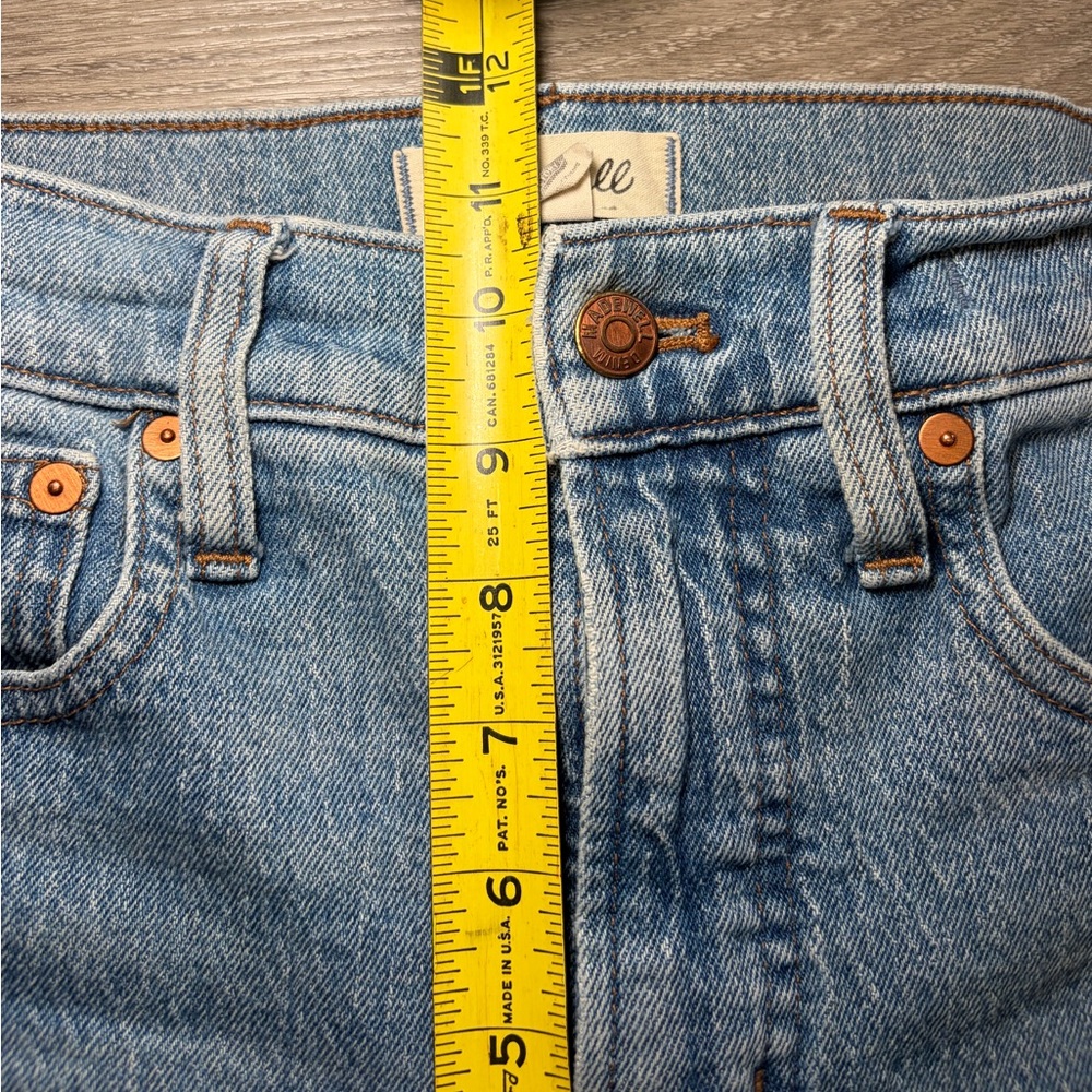 Madewell The Perfect Vintage Jean Light Blue Wash Raw Hem Straight-Leg Jean 25 P - Picture 13 of 14